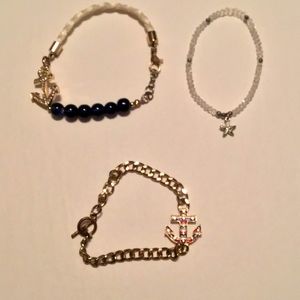 Charming Charlie nautical anchor bracelets